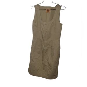 Tory Burch Leena Top Stitch Sleeveless Dress SZ 8